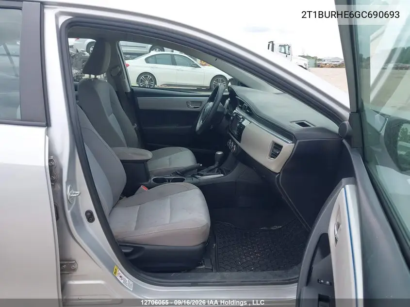 2016 TOYOTA COROLLA VIN 2T1BURHE6GC690693 — фото 5