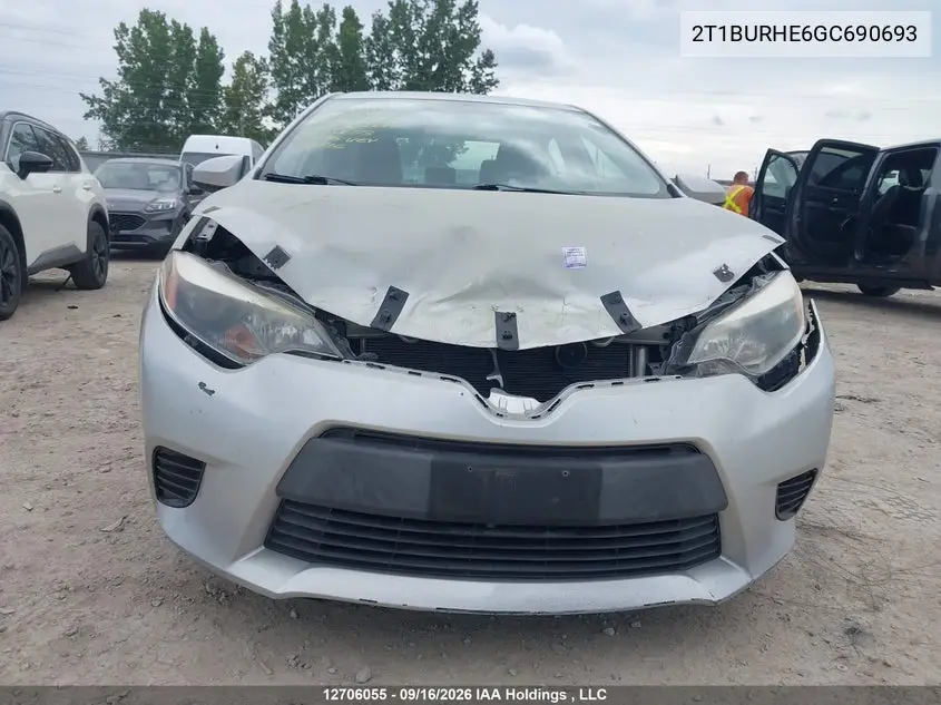 2016 TOYOTA COROLLA VIN 2T1BURHE6GC690693 — фото 6