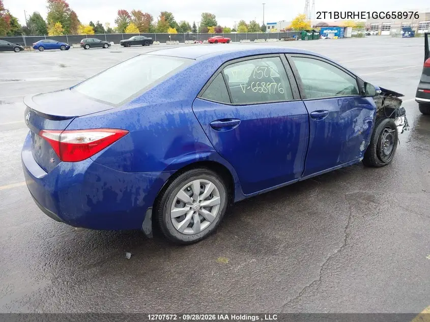 2016 TOYOTA COROLLA VIN 2T1BURHE1GC658976 — фото 4