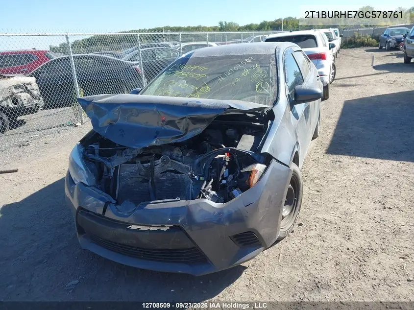 2016 TOYOTA COROLLA VIN 2T1BURHE7GC578761 — фото 12