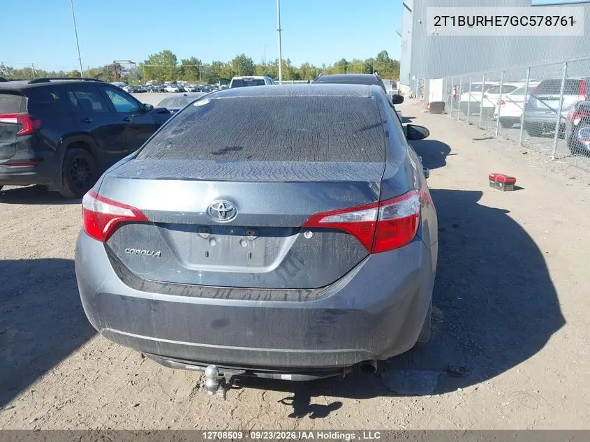 2016 TOYOTA COROLLA VIN 2T1BURHE7GC578761 — фото 16