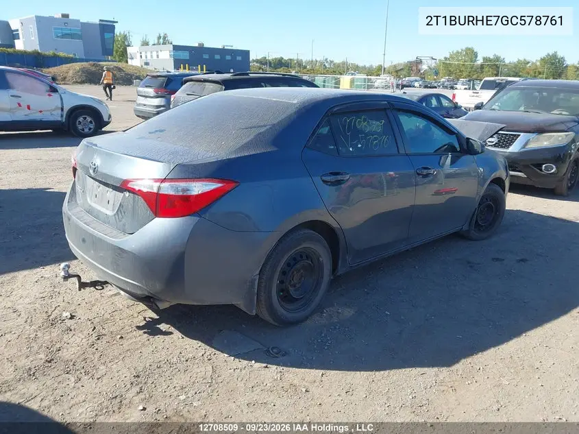 2016 TOYOTA COROLLA VIN 2T1BURHE7GC578761 — фото 4