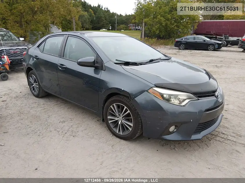 TOYOTA COROLLA 2016, VIN 2T1BURHE3GC615031