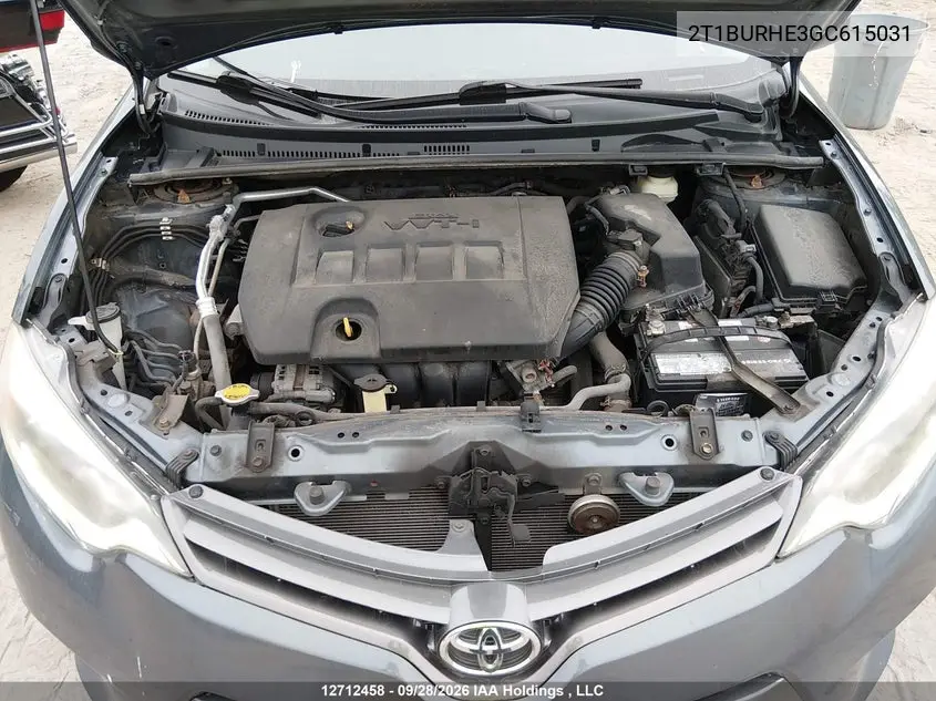 2016 TOYOTA COROLLA VIN 2T1BURHE3GC615031 — фото 10