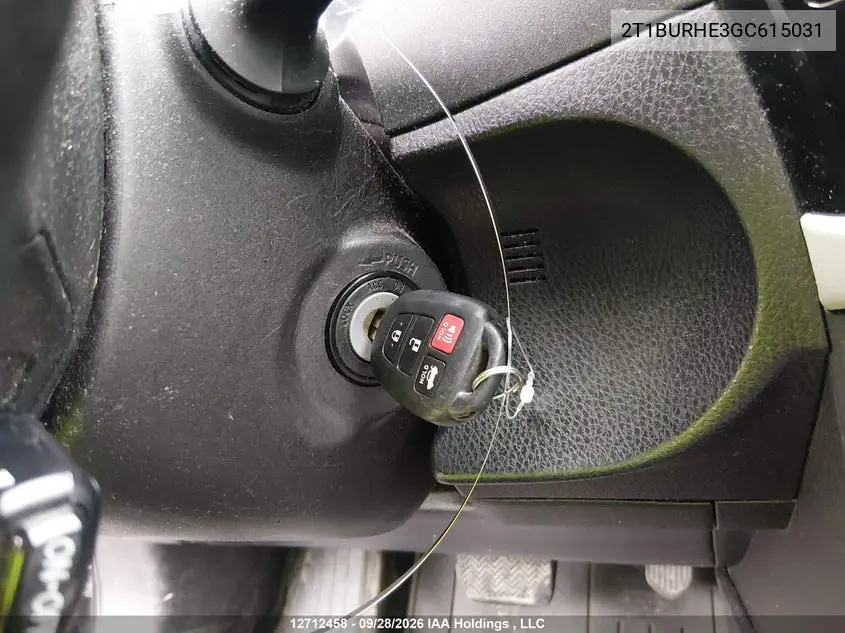 2016 TOYOTA COROLLA VIN 2T1BURHE3GC615031 — фото 11