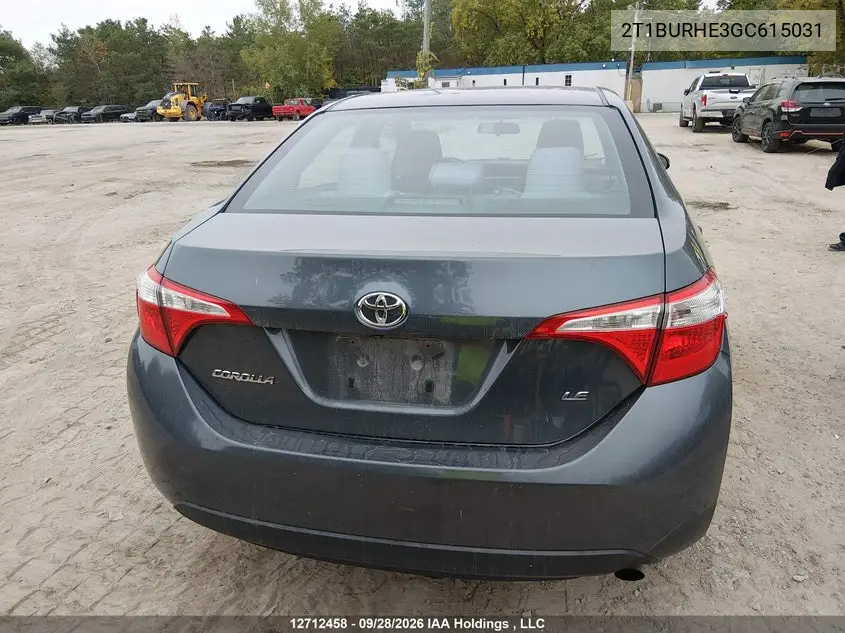 2016 TOYOTA COROLLA VIN 2T1BURHE3GC615031 — фото 16