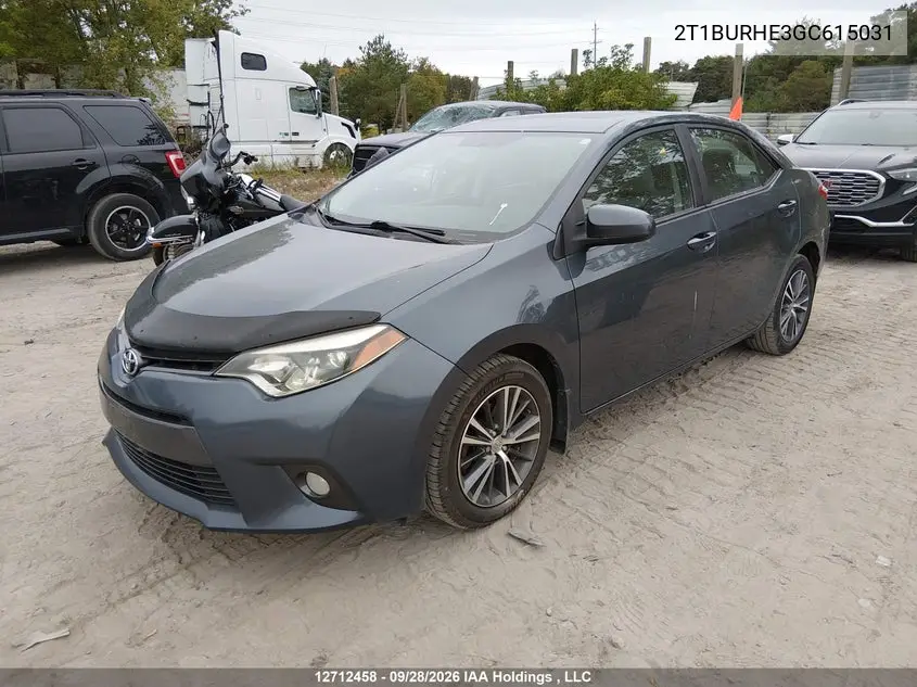 2016 TOYOTA COROLLA VIN 2T1BURHE3GC615031 — фото 2