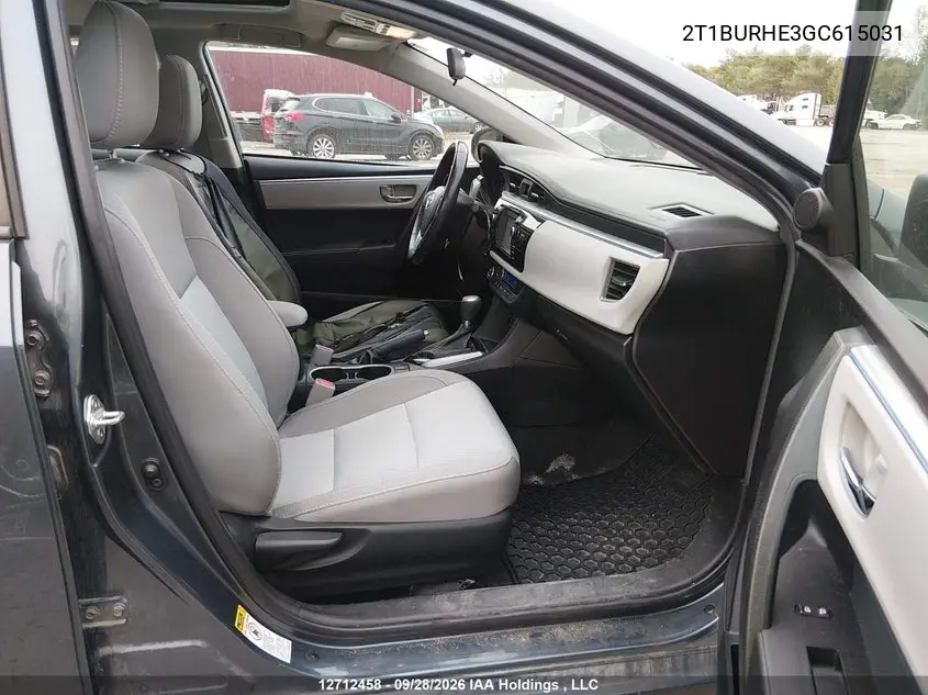2016 TOYOTA COROLLA VIN 2T1BURHE3GC615031 — фото 5