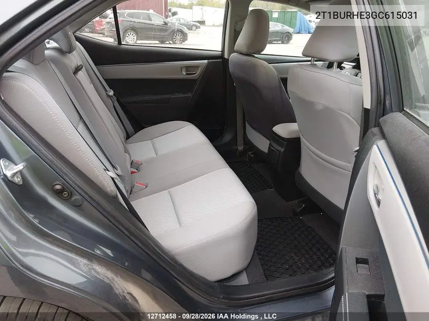2016 TOYOTA COROLLA VIN 2T1BURHE3GC615031 — фото 8