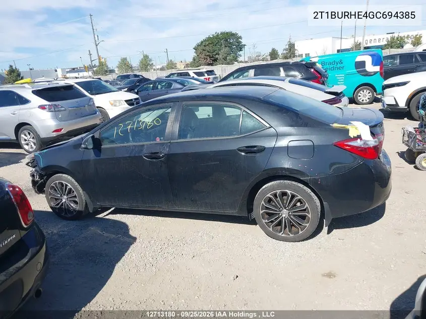2016 TOYOTA COROLLA VIN 2T1BURHE4GC694385 — фото 15