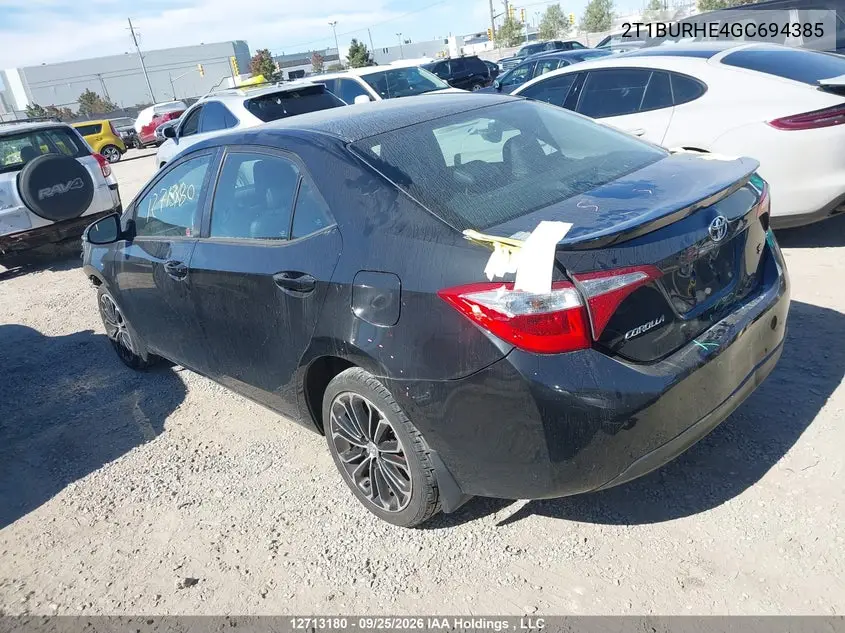 2016 TOYOTA COROLLA VIN 2T1BURHE4GC694385 — фото 3