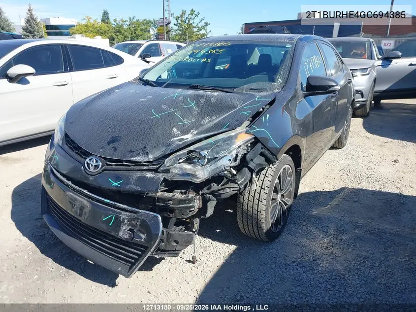 2016 TOYOTA COROLLA VIN 2T1BURHE4GC694385 — фото 6