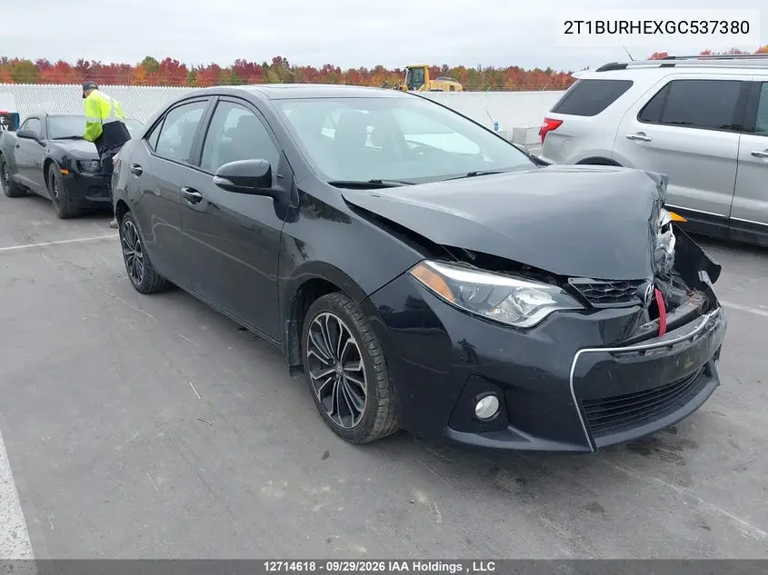 TOYOTA COROLLA 2016, VIN 2T1BURHEXGC537380