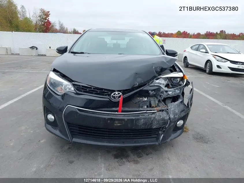 2016 TOYOTA COROLLA VIN 2T1BURHEXGC537380 — фото 12