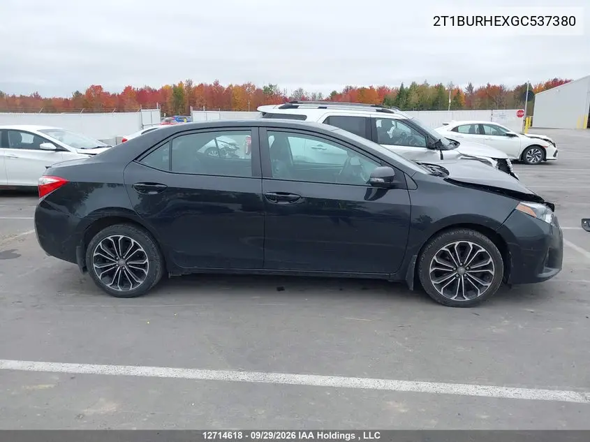 2016 TOYOTA COROLLA VIN 2T1BURHEXGC537380 — фото 13
