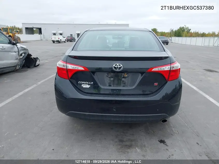 2016 TOYOTA COROLLA VIN 2T1BURHEXGC537380 — фото 16