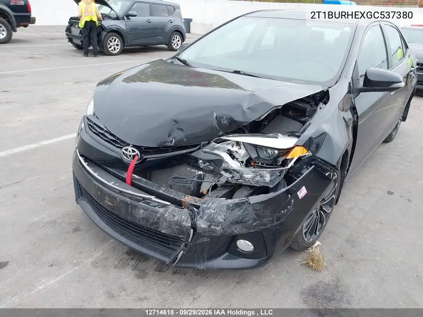 2016 TOYOTA COROLLA VIN 2T1BURHEXGC537380 — фото 6
