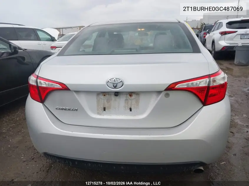 2016 TOYOTA COROLLA VIN 2T1BURHE0GC487069 — фото 16