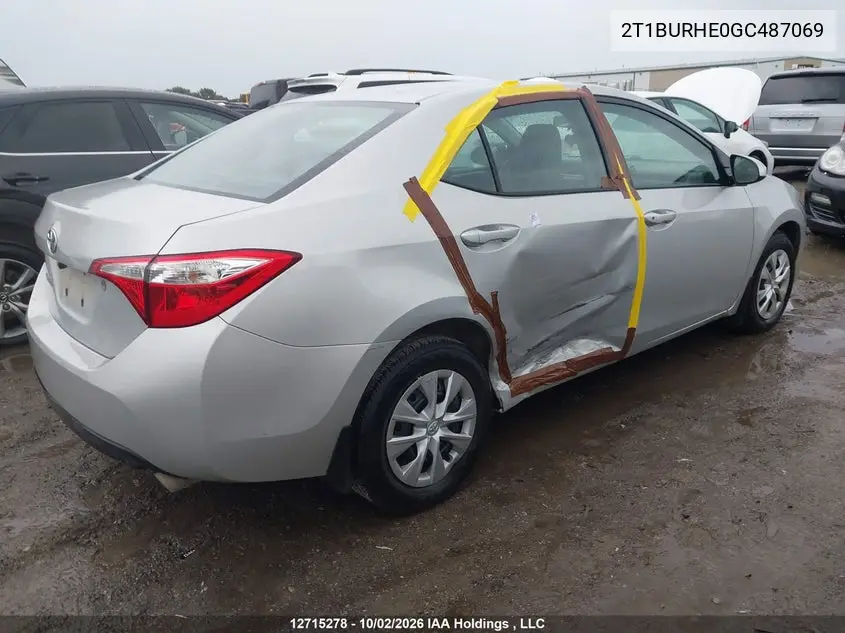 2016 TOYOTA COROLLA VIN 2T1BURHE0GC487069 — фото 4