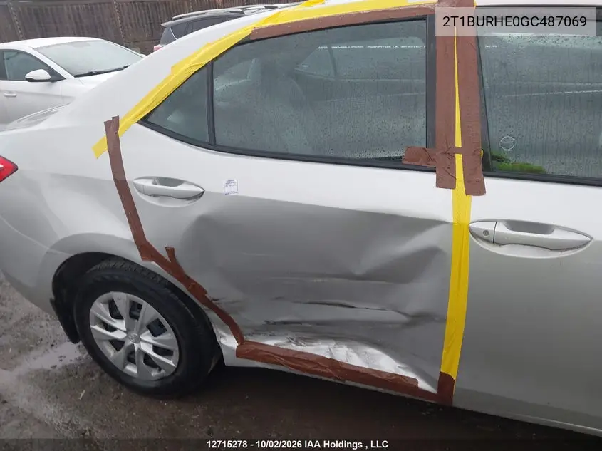 2016 TOYOTA COROLLA VIN 2T1BURHE0GC487069 — фото 6