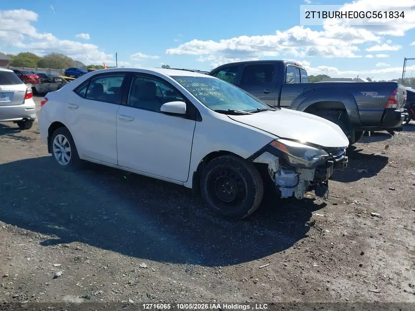 TOYOTA COROLLA 2016, VIN 2T1BURHE0GC561834