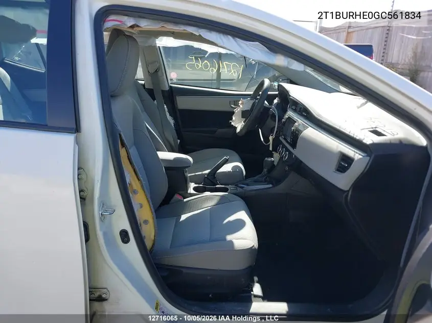 2016 TOYOTA COROLLA VIN 2T1BURHE0GC561834 — фото 5