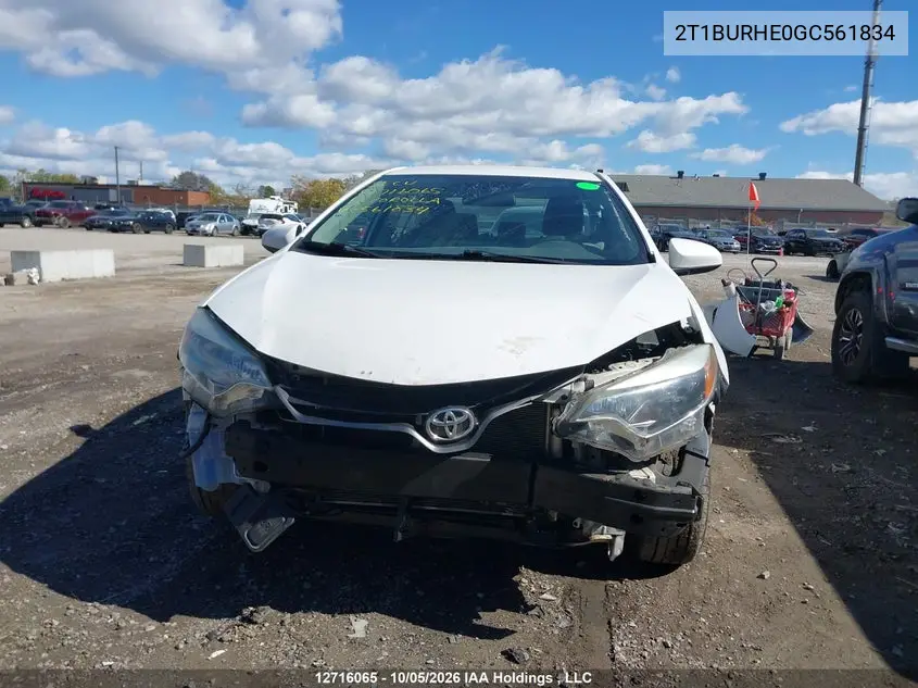 2016 TOYOTA COROLLA VIN 2T1BURHE0GC561834 — фото 6