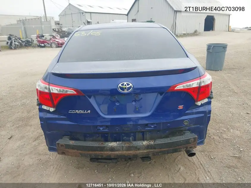 2016 TOYOTA COROLLA VIN 2T1BURHE4GC703098 — фото 17