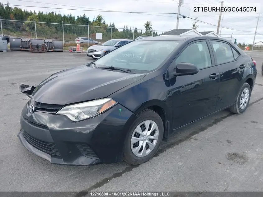 2016 TOYOTA COROLLA VIN 2T1BURHE6GC645074 — фото 12