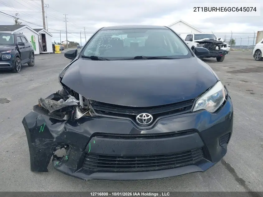 2016 TOYOTA COROLLA VIN 2T1BURHE6GC645074 — фото 13