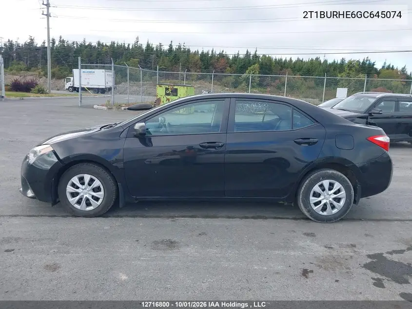 2016 TOYOTA COROLLA VIN 2T1BURHE6GC645074 — фото 15