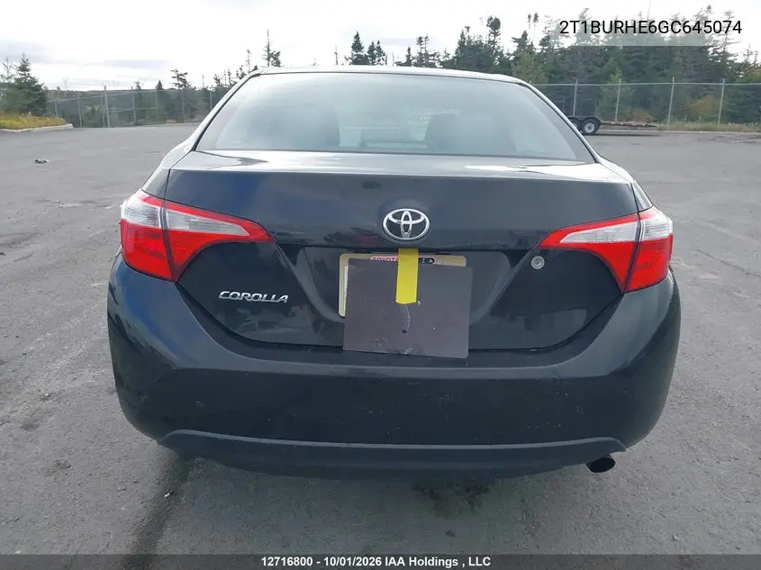 2016 TOYOTA COROLLA VIN 2T1BURHE6GC645074 — фото 17