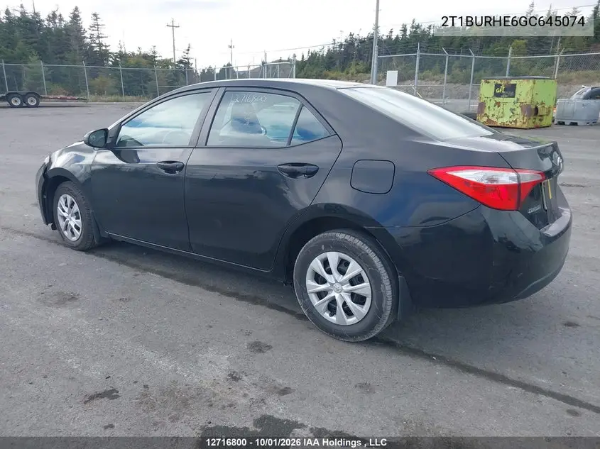 2016 TOYOTA COROLLA VIN 2T1BURHE6GC645074 — фото 3