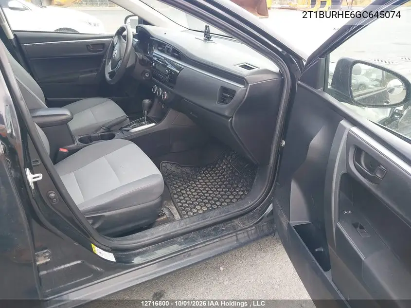 2016 TOYOTA COROLLA VIN 2T1BURHE6GC645074 — фото 5