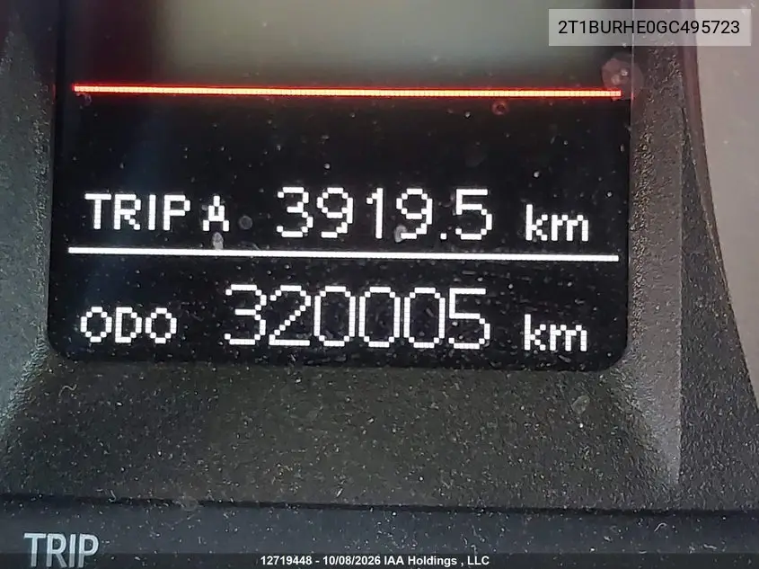 2016 TOYOTA COROLLA VIN 2T1BURHE0GC495723 — фото 16