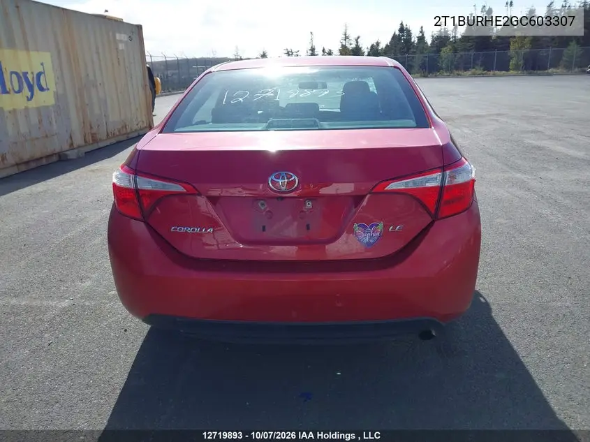 2016 TOYOTA COROLLA VIN 2T1BURHE2GC603307 — фото 16