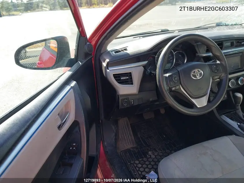 2016 TOYOTA COROLLA VIN 2T1BURHE2GC603307 — фото 20