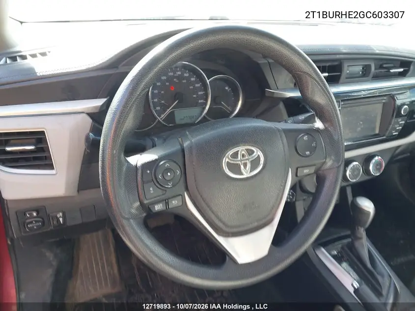 2016 TOYOTA COROLLA VIN 2T1BURHE2GC603307 — фото 21