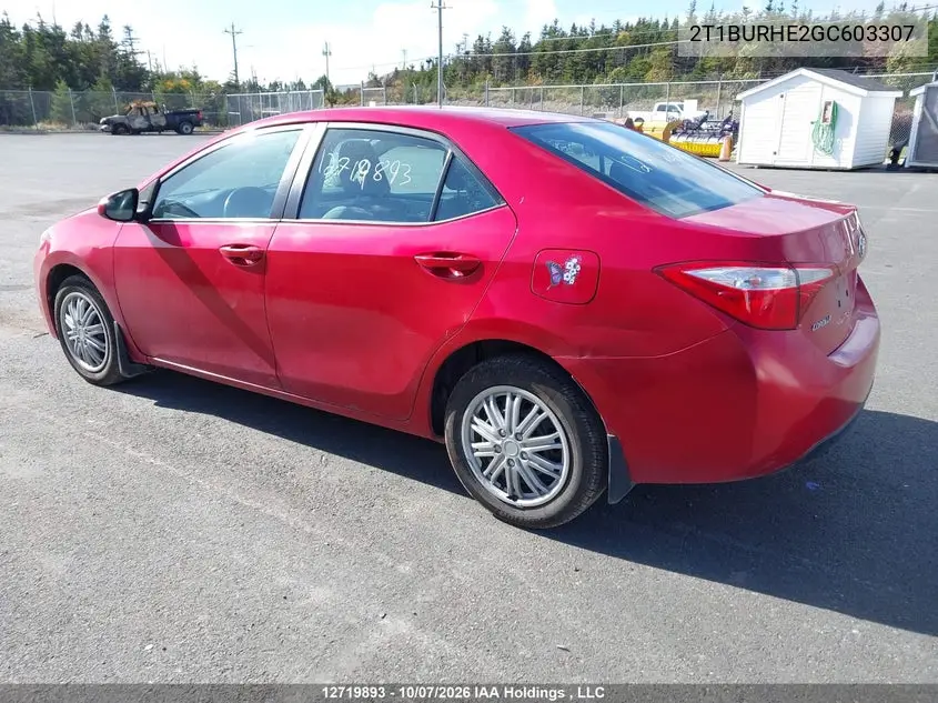 2016 TOYOTA COROLLA VIN 2T1BURHE2GC603307 — фото 3