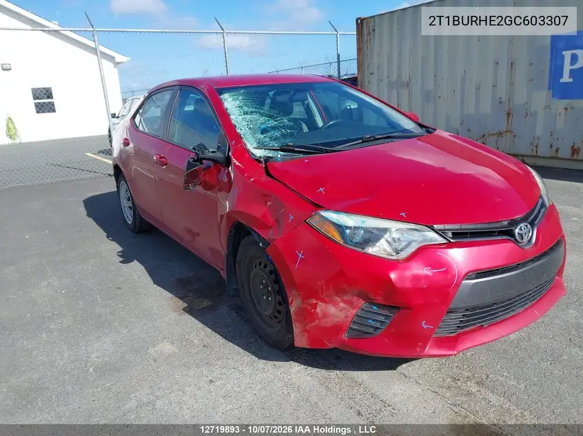 2016 TOYOTA COROLLA VIN 2T1BURHE2GC603307 — фото 6