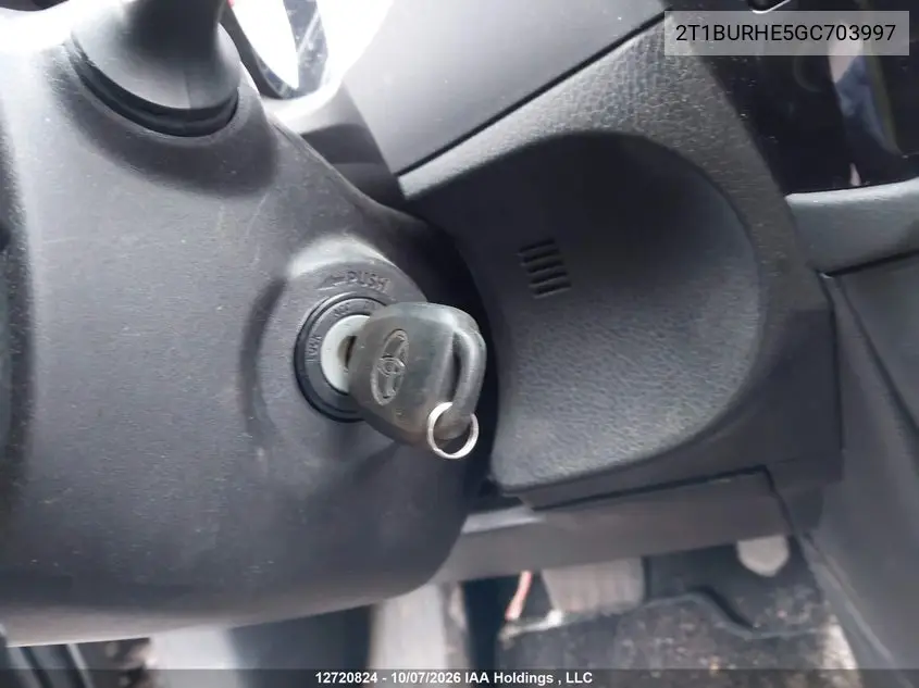 2016 TOYOTA COROLLA VIN 2T1BURHE5GC703997 — фото 11