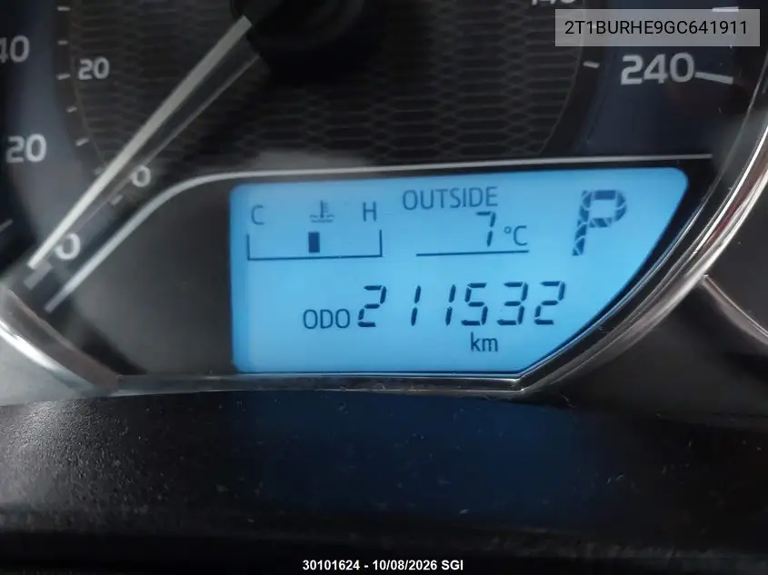 2016 TOYOTA COROLLA VIN 2T1BURHE9GC641911 — фото 16