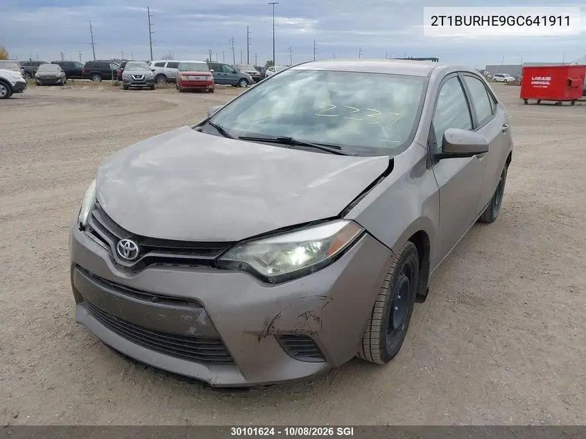 2016 TOYOTA COROLLA VIN 2T1BURHE9GC641911 — фото 2