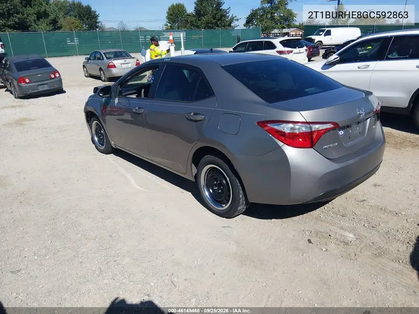 2016 TOYOTA COROLLA VIN 2T1BURHE8GC592863 — фото 3