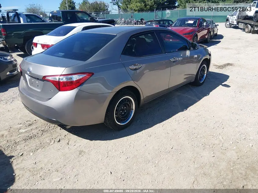 2016 TOYOTA COROLLA VIN 2T1BURHE8GC592863 — фото 4