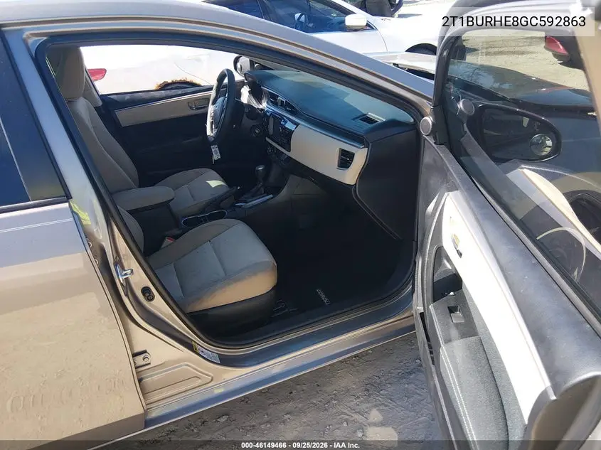 2016 TOYOTA COROLLA VIN 2T1BURHE8GC592863 — фото 5