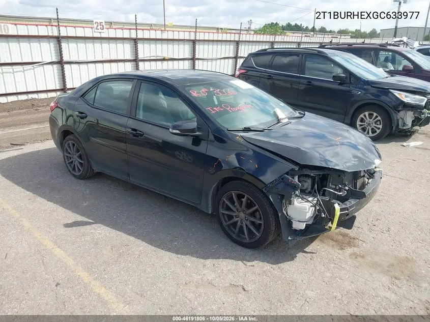 TOYOTA COROLLA 2016, VIN 2T1BURHEXGC633977