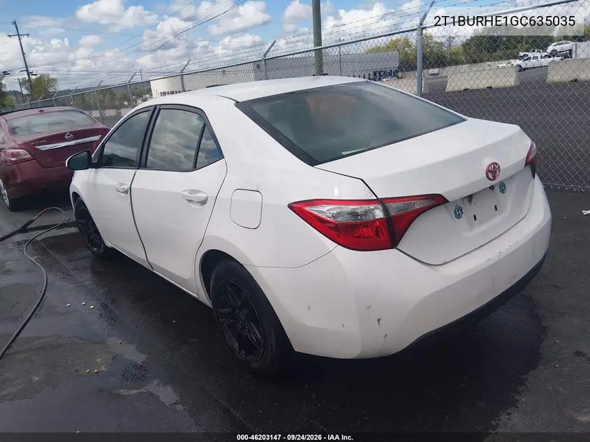2016 TOYOTA COROLLA VIN 2T1BURHE1GC635035 — фото 3