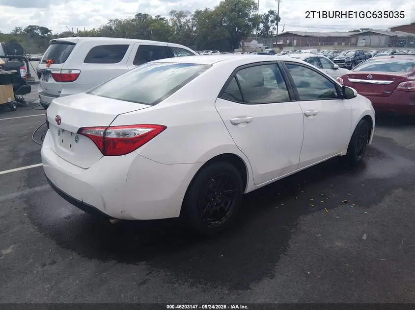 2016 TOYOTA COROLLA VIN 2T1BURHE1GC635035 — фото 4