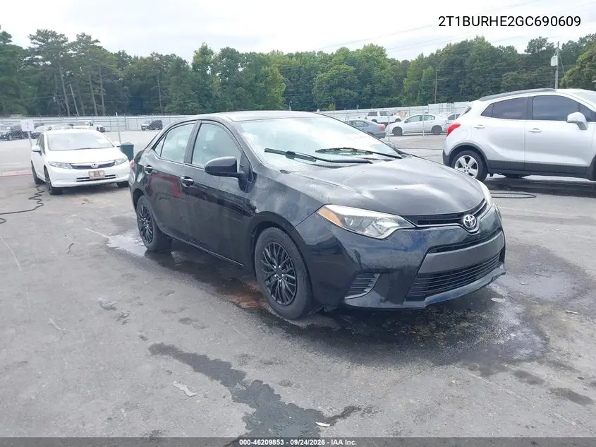 TOYOTA COROLLA 2016, VIN 2T1BURHE2GC690609